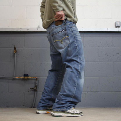 Y2K Ecko Unltd jeans W38 L33 loose embroidered hip hop style jeans