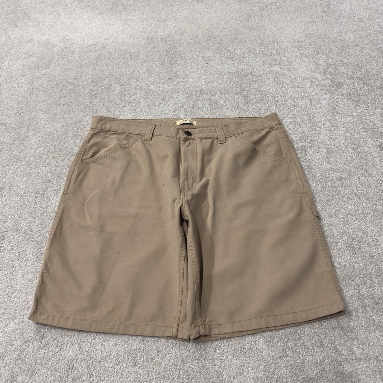 Blue Mountain carpenter shorts y2k tan Loose fit surfer style summer utility shorts