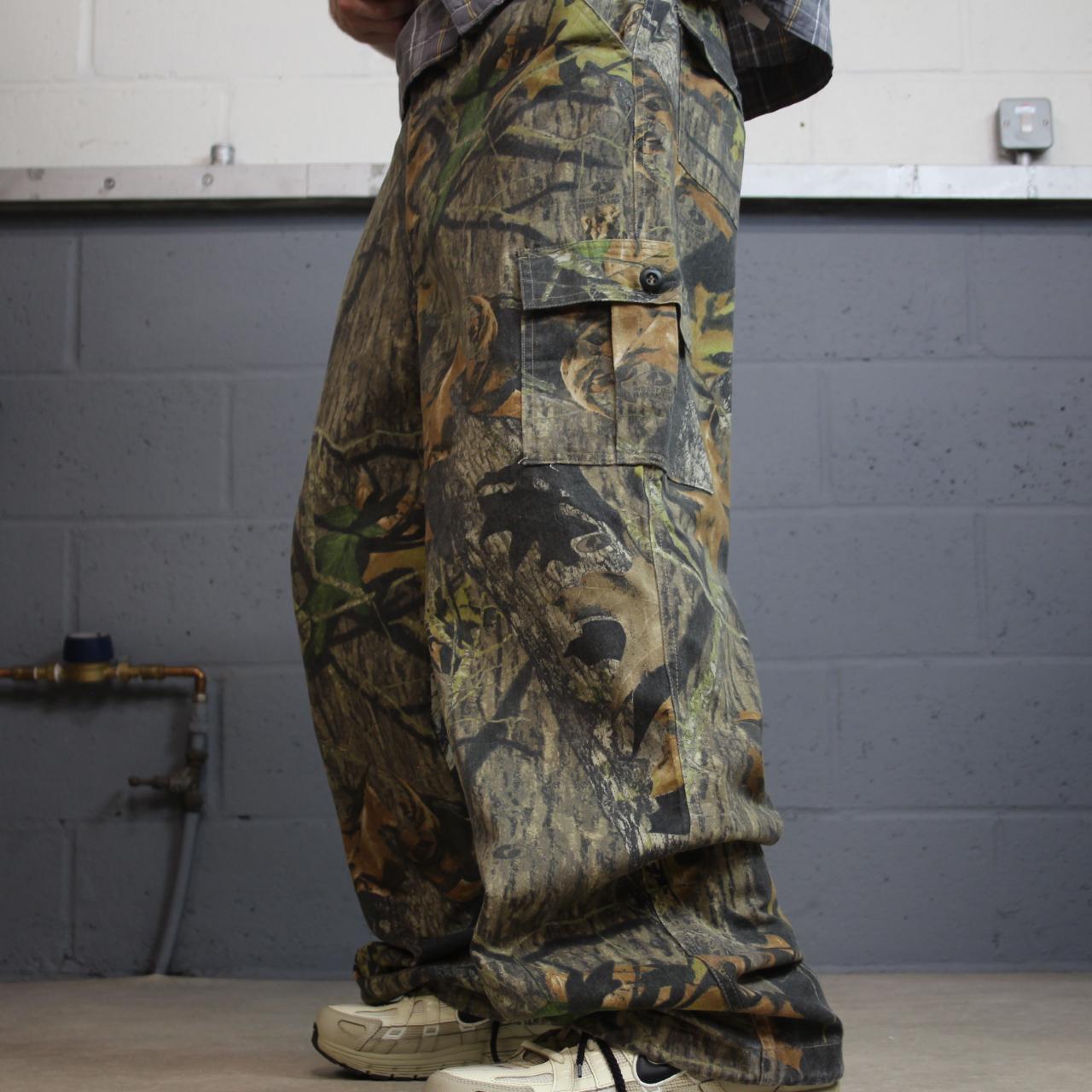 Baggy Mossy Oak realtree camo cargo pants Y2K L khaki Field Staff camouflage utility  hunting