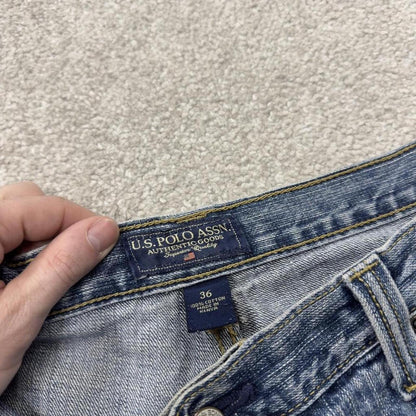 Denim Y2K carpenter shorts baggy blue U.S. POLO ASSN cargo summer festival shorts
