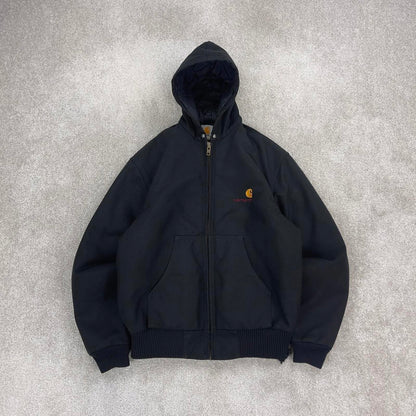 Black Carhartt active jacket Small hooded canvas skater jacket