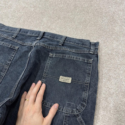 Wrangler carpenter jeans y2k blue loose leg denim Loose leg skater 2000s style cargo pants