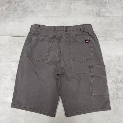 Mens Dickies carpenter jorts W34 grey loose canvasy skater style cargos