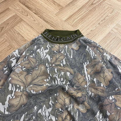 Vintage Renegade camo paintball jersey 90s Boxy fit Mossy Oak camouflage long-sleeved drill top