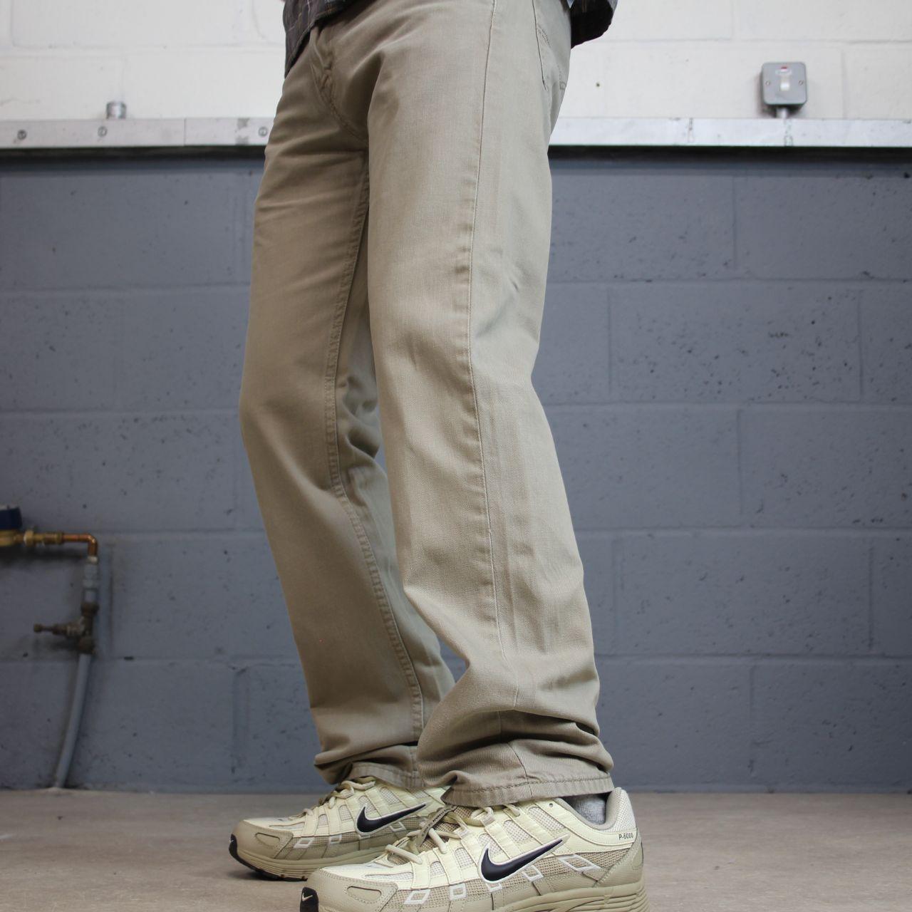 Levi’s 505 jeans Y2K beige Levi’s straight leg 2000s style pants red tab logo