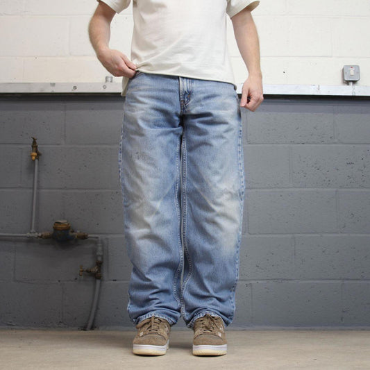 Baggy Levis 550 jeans W33 L34 blue loose 90s relaxed style skater jeans red tab logo