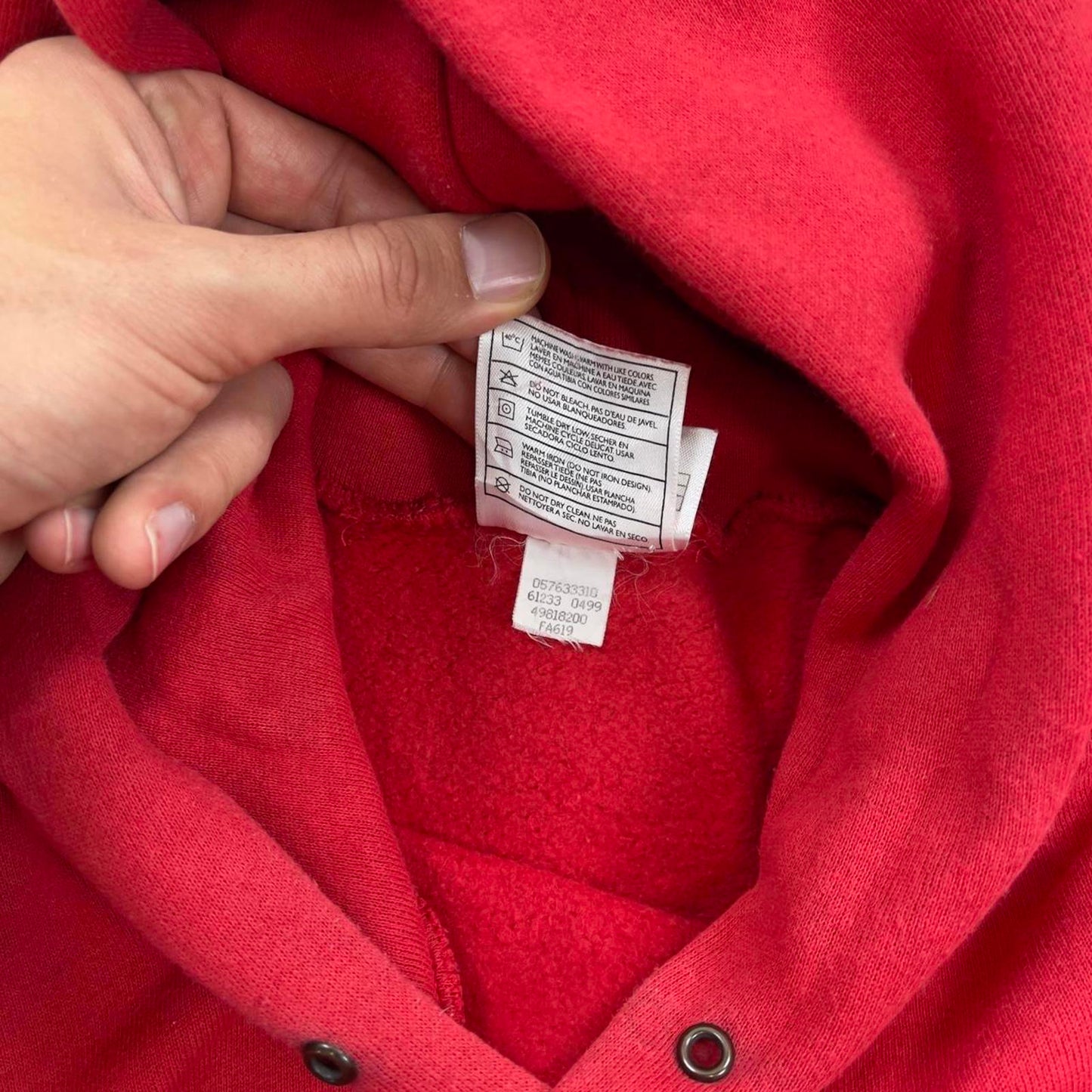 Red Nike Athletics hoodie Small boxy y2k 00s pull over hooded sweatshirt embroidered Swoosh logo