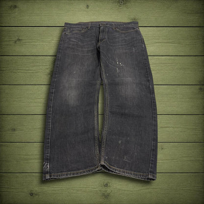 Y2K Levi’s 505 jeans straight leg washed black / grey Straight fit 5 pocket pants belt loops