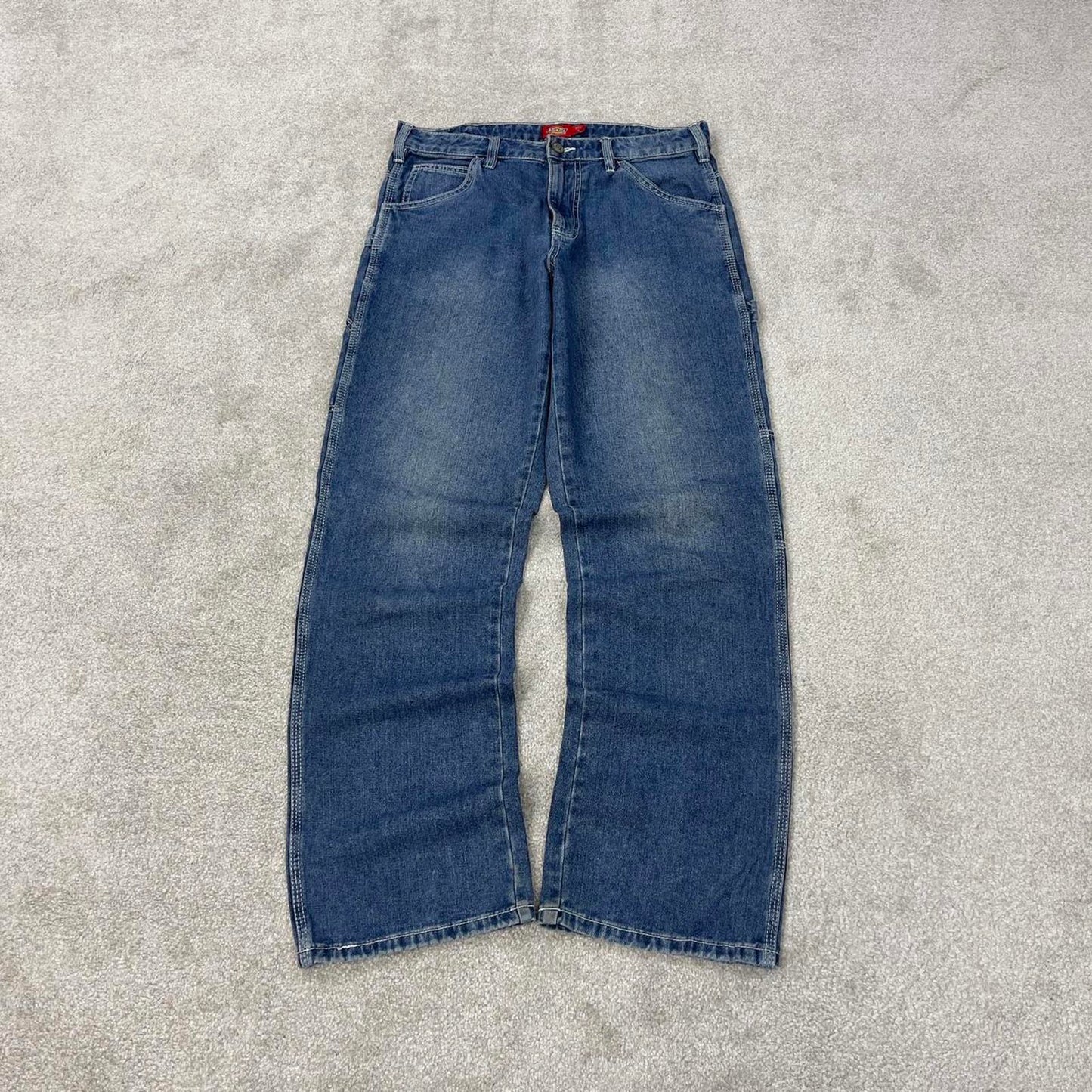 Dickies carpenter jeans size 5 W30L32 loose blue denim cargo skater style jeans