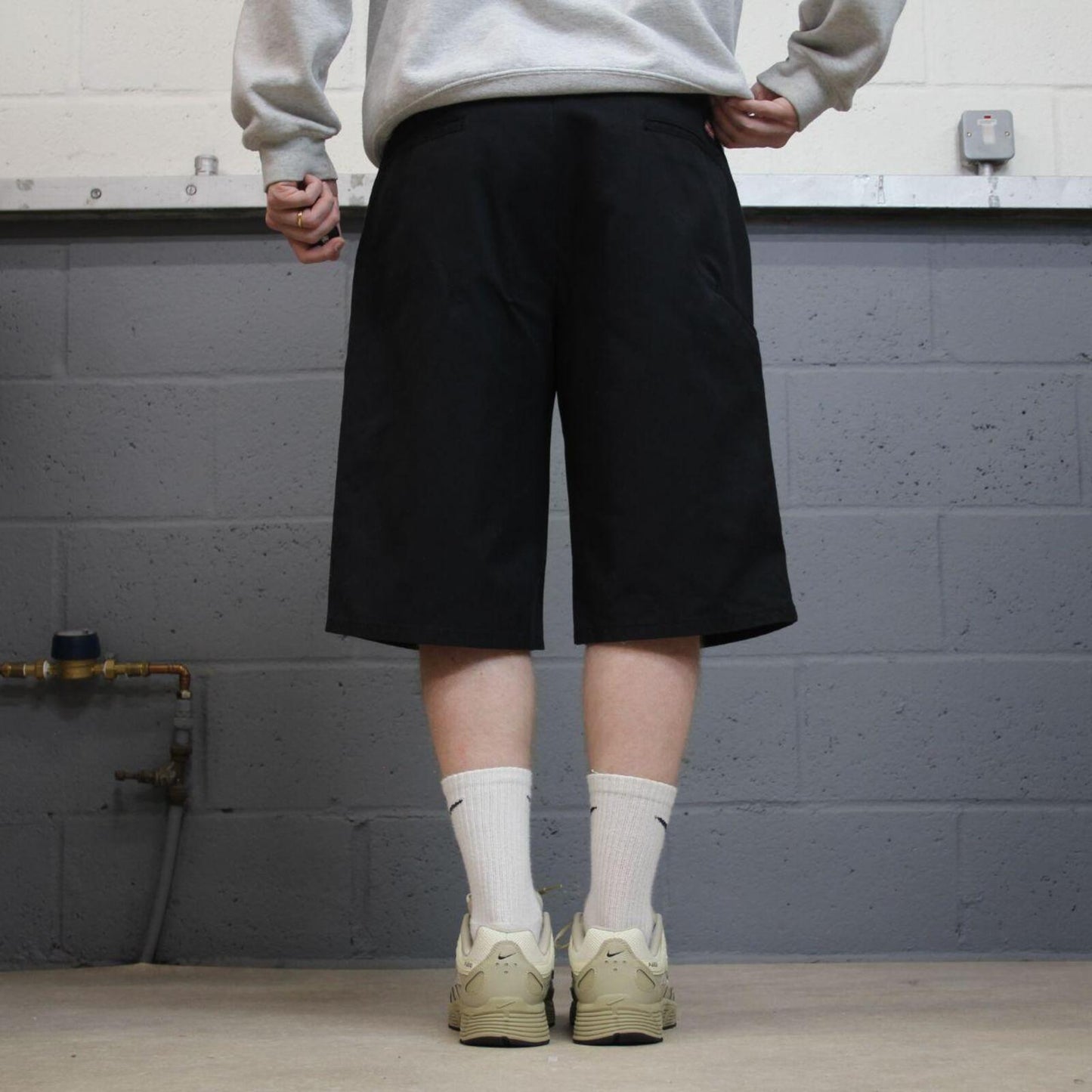 Dickies carpenter shorts long leg black Twill chino skater style shorts loose long leg
