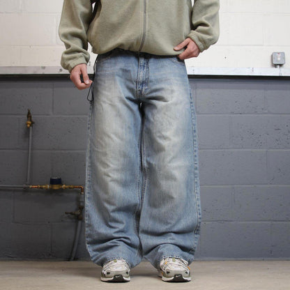 Y2K baggy Ecko Unltd jeans wide leg blue Loose fit denim skater style pants