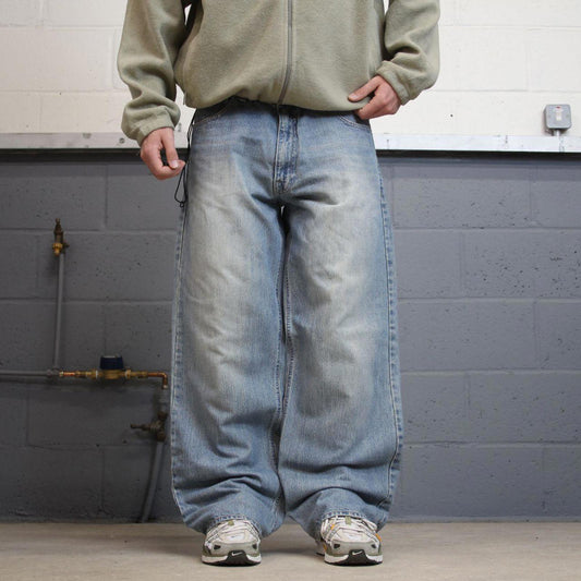 Y2K baggy Ecko Unltd jeans wide leg blue Loose fit denim skater style pants