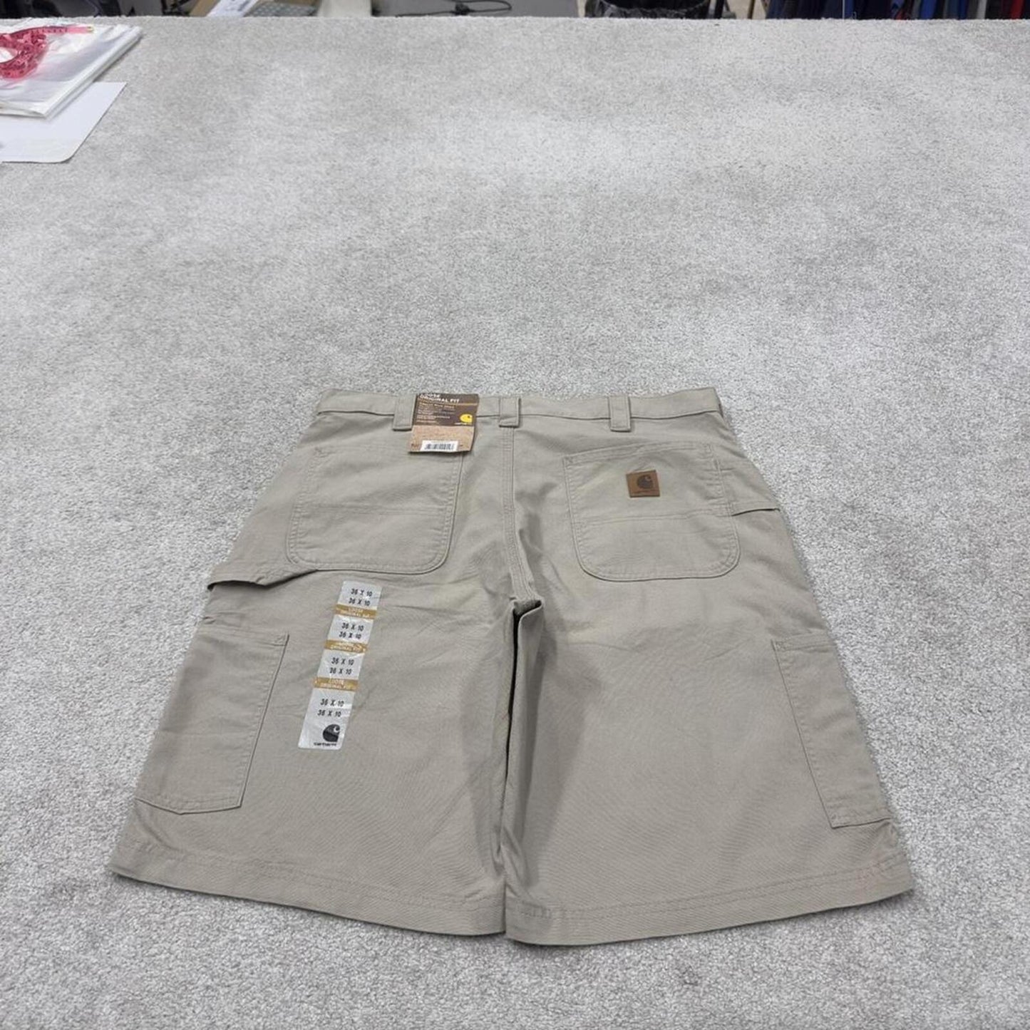 Carhartt carpenter shorts loose beige Loose fit canvasy skater style work shorts