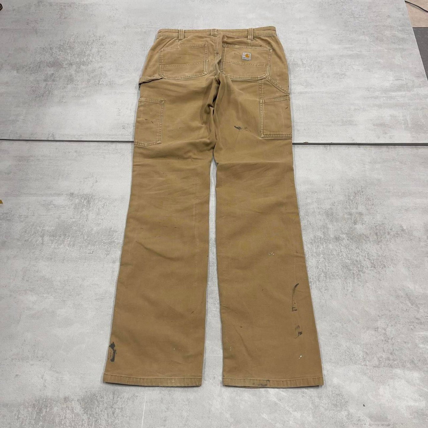 Tan Carhartt carpenter pants size 2 Tall (W29) original fit cargos