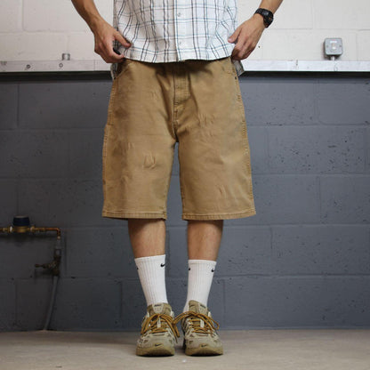 Dickies carpenter shorts y2k cargo tan Loose canvas skate style cargo shorts