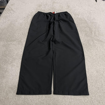 Nike Team baggy tracksuit bottoms y2k black XXL Embroidered Swoosh logo drawstring elasticat waist