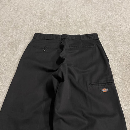 Dickies baggy double knee pants black W32L32 Loose fit wide leg chino skate work trousers