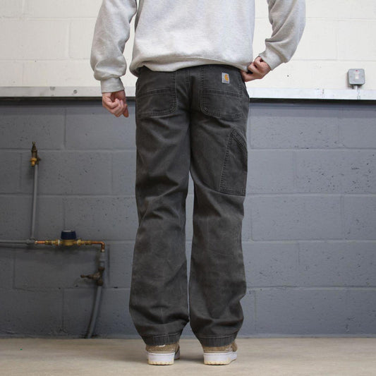 Y2K Carhartt carpenter jeans grey Loose relaxed fit skate style workwear cargo pants