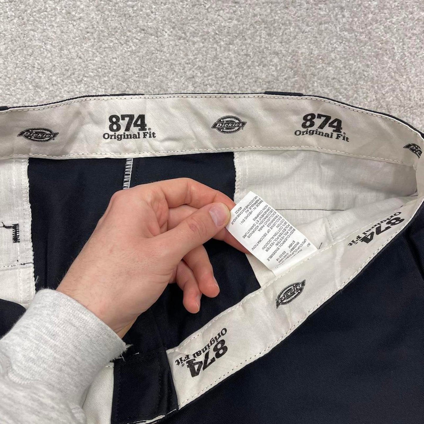 Y2k loose Dickies 874 chino work pants black Loose twill chino style skate trousers