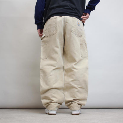 Baggy Carhartt double knee carpenter jeans W40L32 thick canvas heavy cargos wide leg