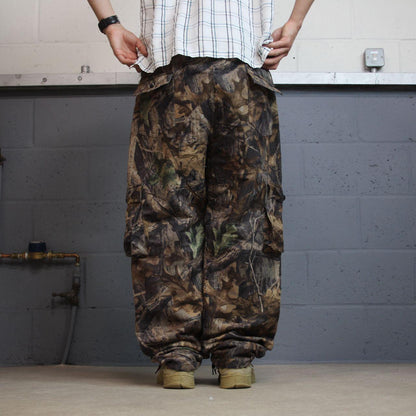 Fleece baggy camo cargo pants khaki Advantage timber Realtree camouflage trousers