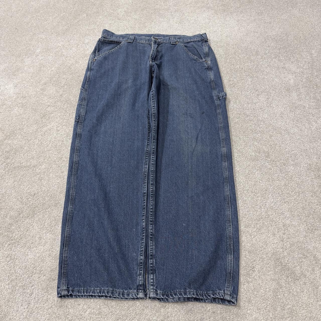 Vintage Lee carpenter jeans y2k blue W36L30 Loose straight leg skater style utility workwear trouser