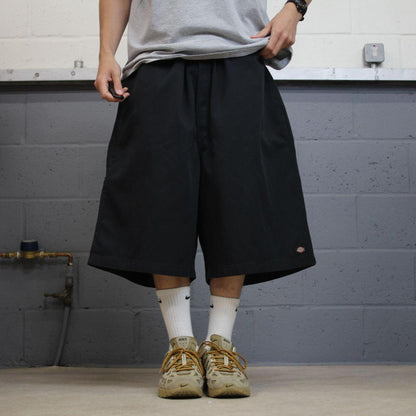 Dickies extra baggy carpenter shorts black Chino style skater shorts long wide leg festival