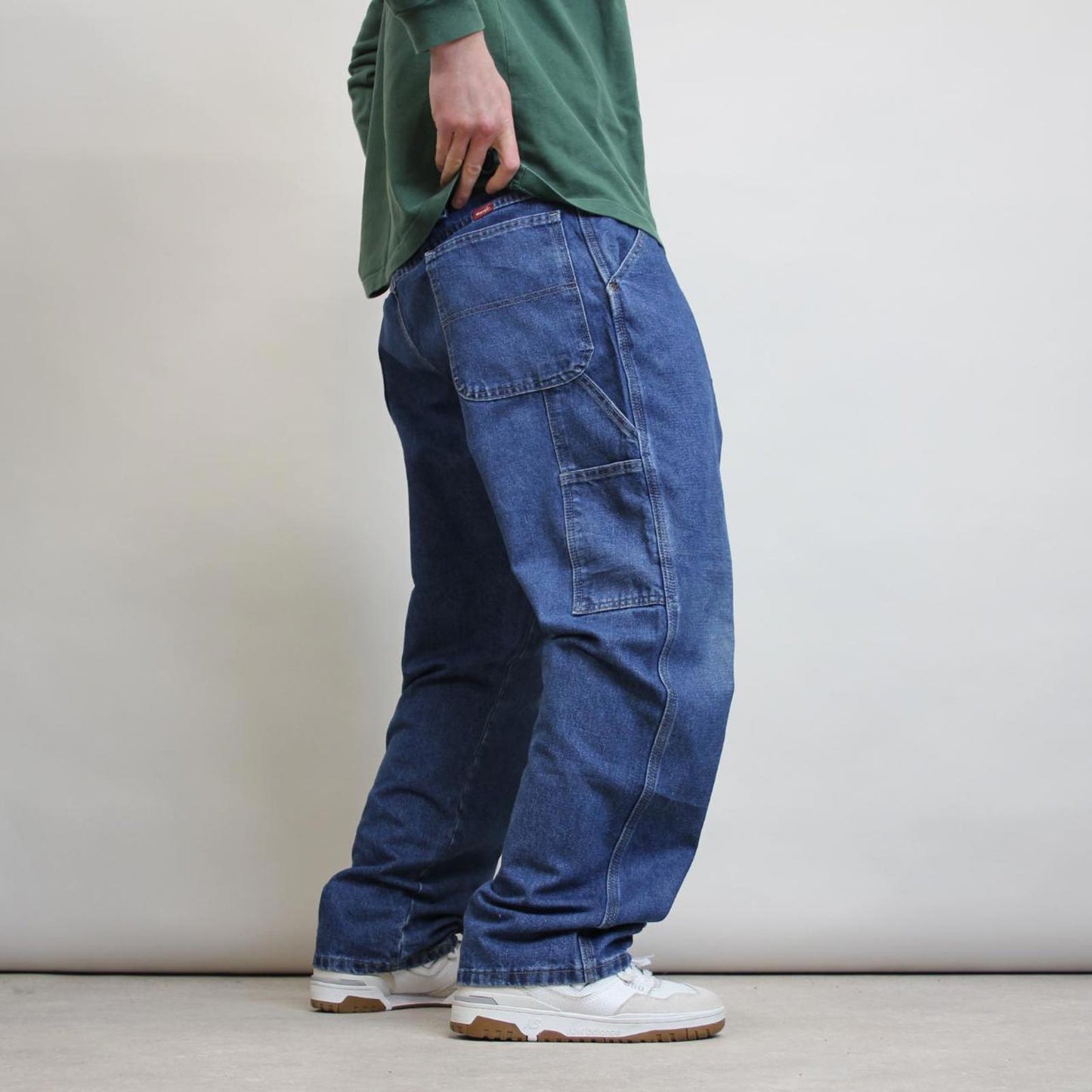 Blue Wrangler carpenter jeans W40L30 Loose denim skate pants