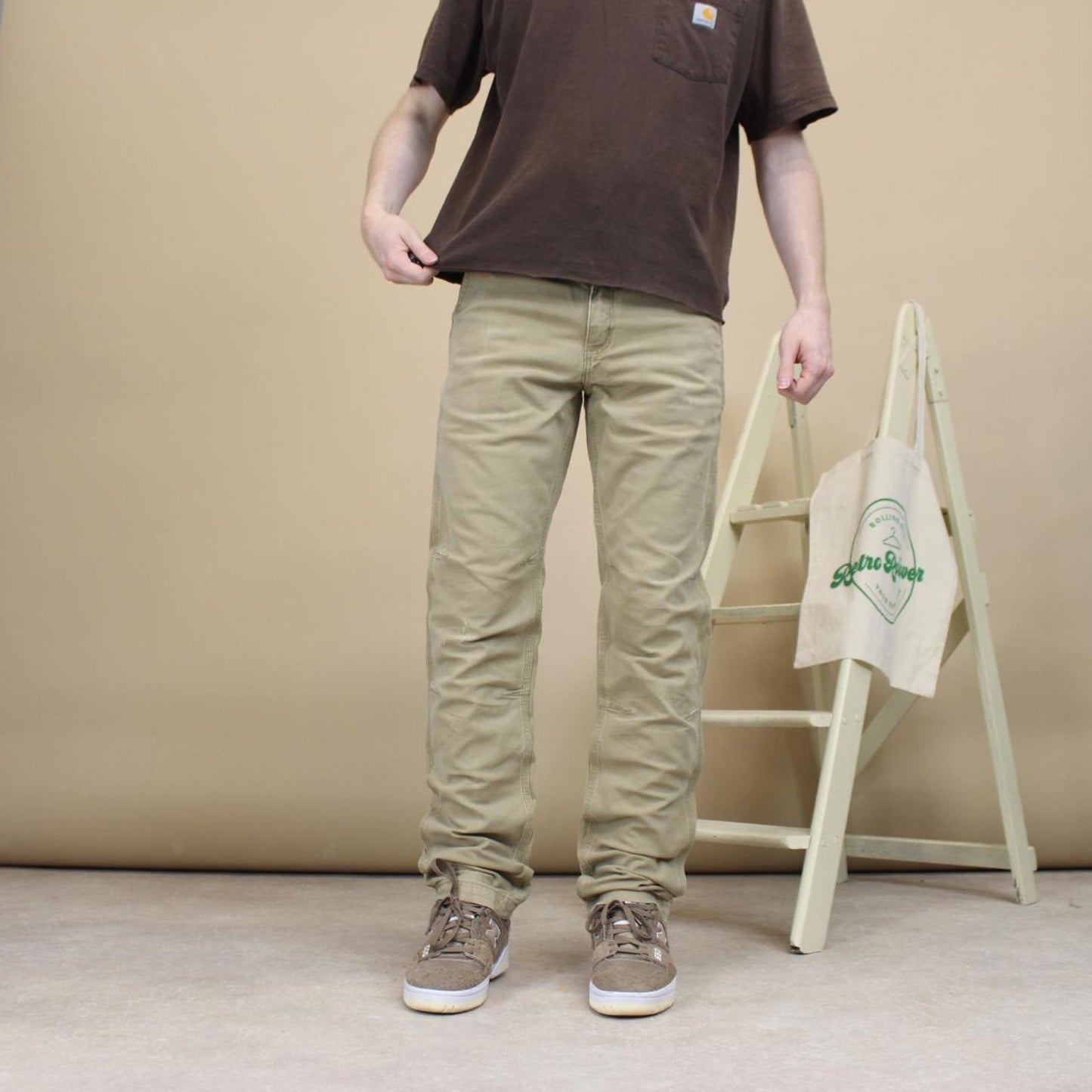 Khaki / beige Carhartt Trousers W32L33