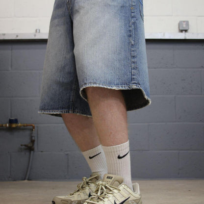 Y2k baggy embroidered shorts Ecko Unltd blue Loose fit skater style brand surf jorts