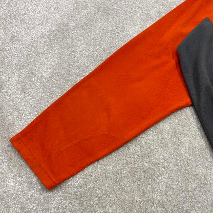 00s Columbia technical fleece XXL men's orange 1/4 zip up y2k autumn adjustable waist