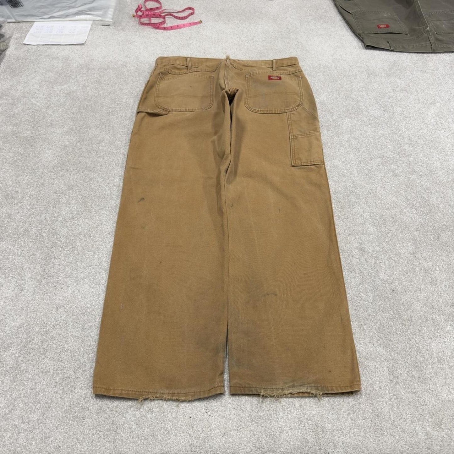 Baggy Dickies carpenter jeans tan Skater / workwear style canvas cargo pants