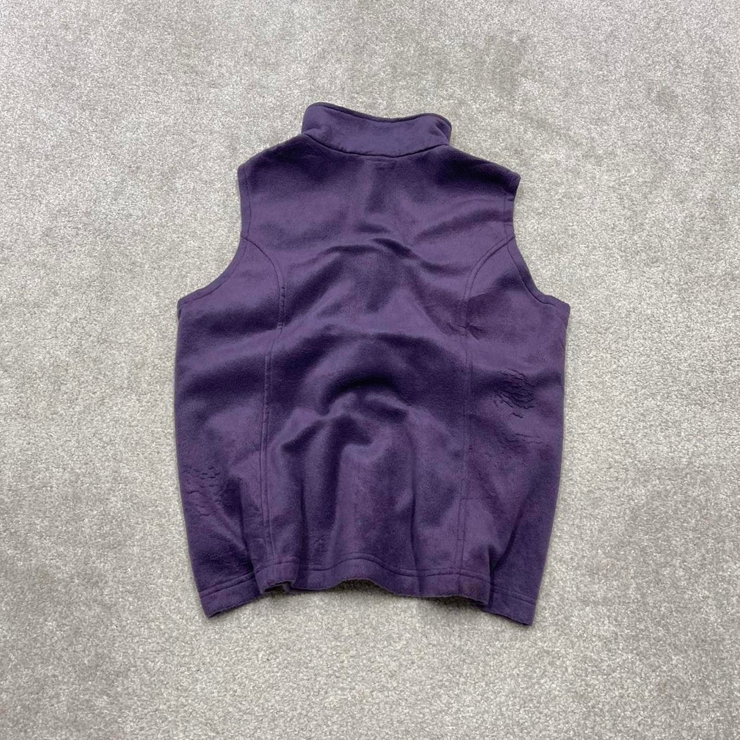 Purple Columbia technical fleece gilet Large women's y2k style full zip up autumn