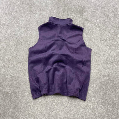 Purple Columbia technical fleece gilet Large women's y2k style full zip up autumn