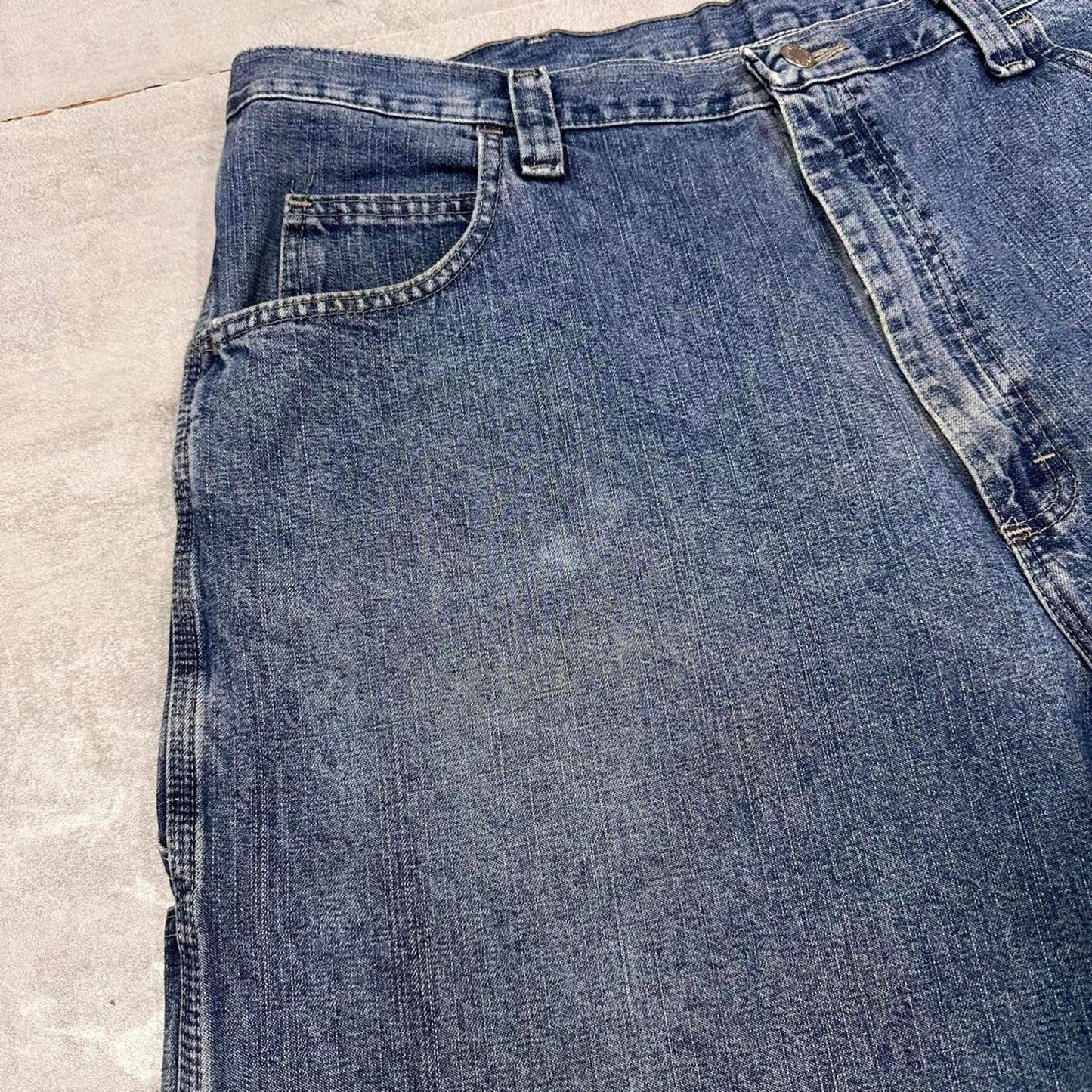 Mens baggy Wrangler carpenter jorts W40 Loose long denim skate shorts