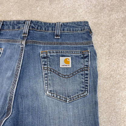 Blue Carhartt jeans size 6x30 women's bootcut 5 pocket work trousers y2k 90s style