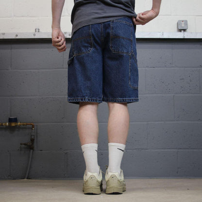 Denim Y2K carpenter shorts blue Blue Mountain cargo skater style surf jorts
