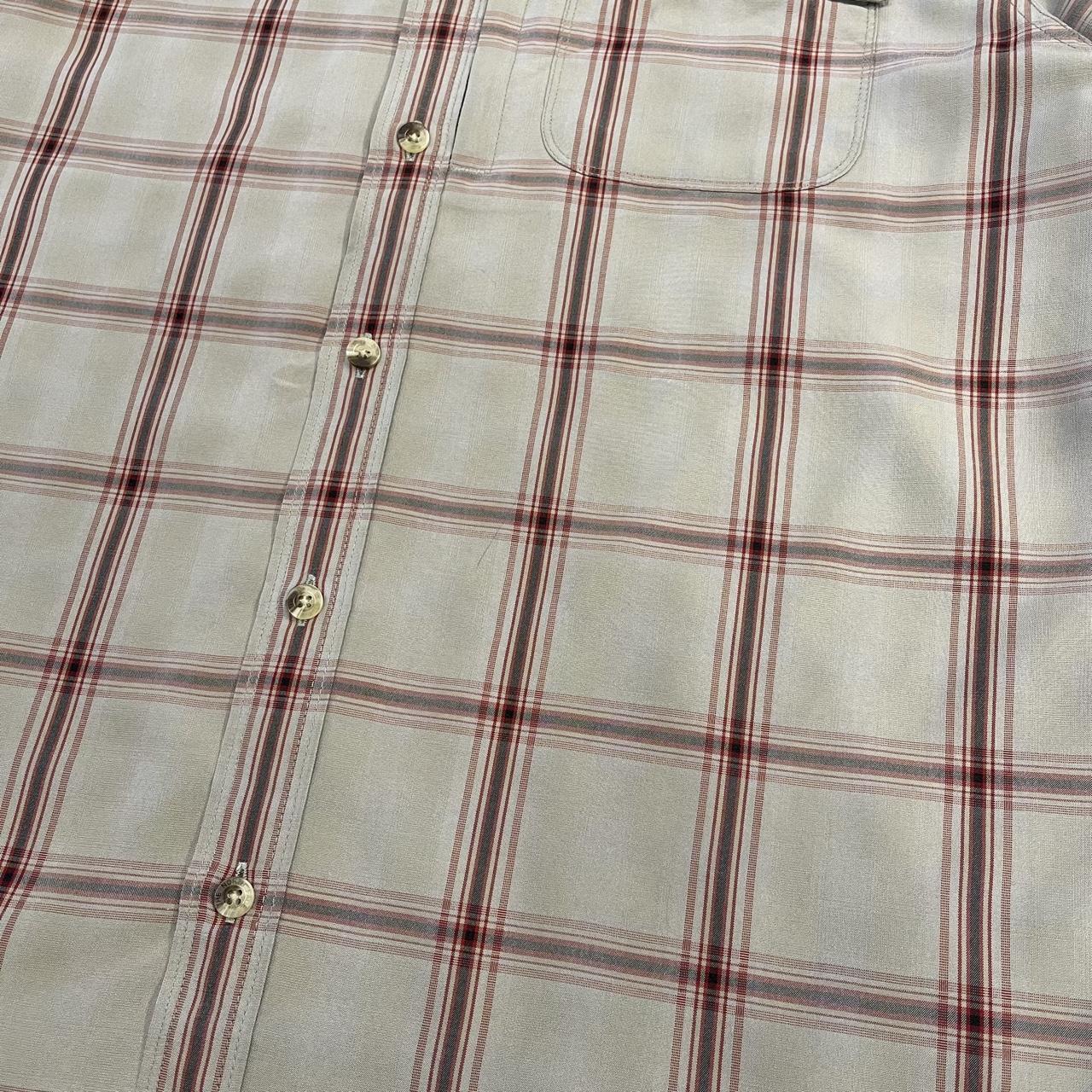 North Face checkered short sleeve shirt khaki TNF surf style check shirt button down summer
