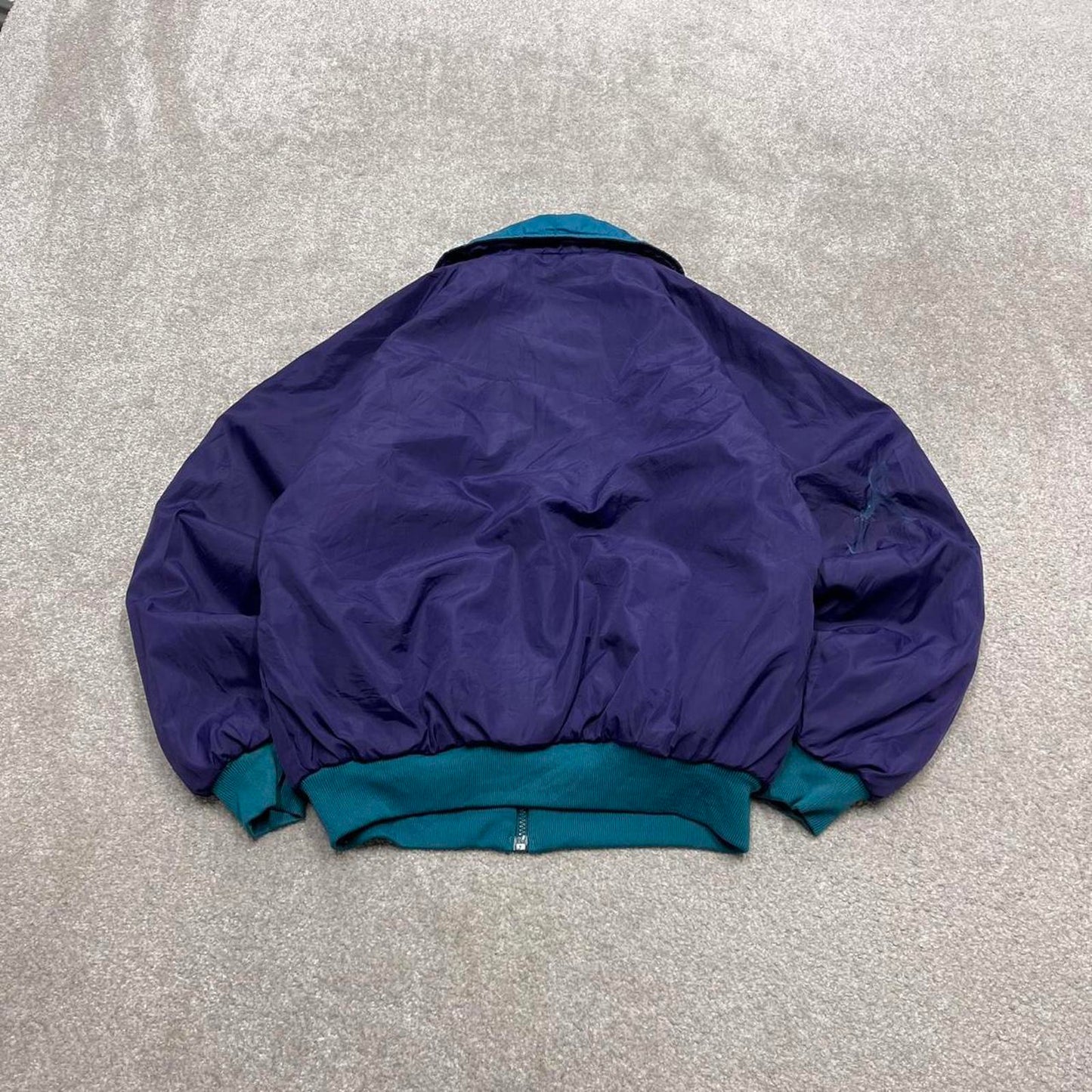 Vintage y2k reversible Columbia technical windbreaker jacket Purple green Bomber style jacket