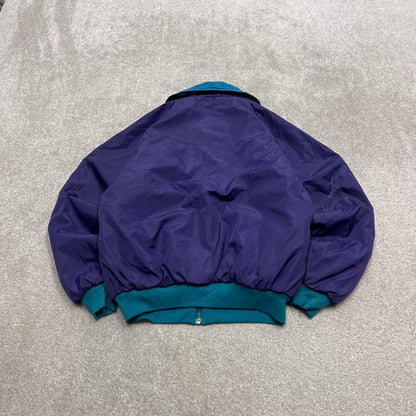 Vintage y2k reversible Columbia technical windbreaker jacket Purple green Bomber style jacket