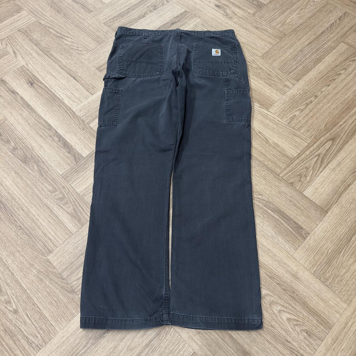 Black Carhartt carpenter pants y2k relaxed fit Loose utility workwear skate cargo trousers