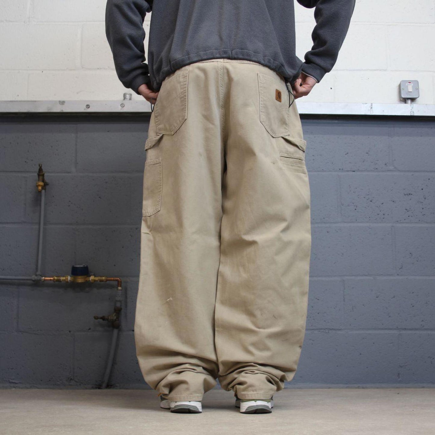 Carhartt carpenter pants W42L34 baggy beige loose fit skate pants