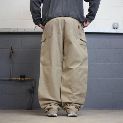 Carhartt carpenter pants W42L34 baggy beige loose fit skate pants