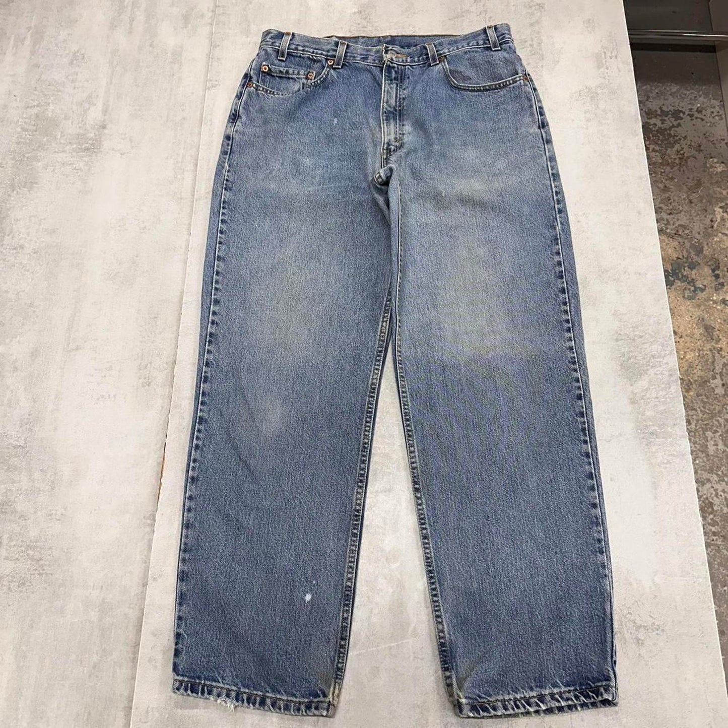 Baggy Levis 550 jeans W36 L30 Blue loose relaxed fit denim trousers red tab logo