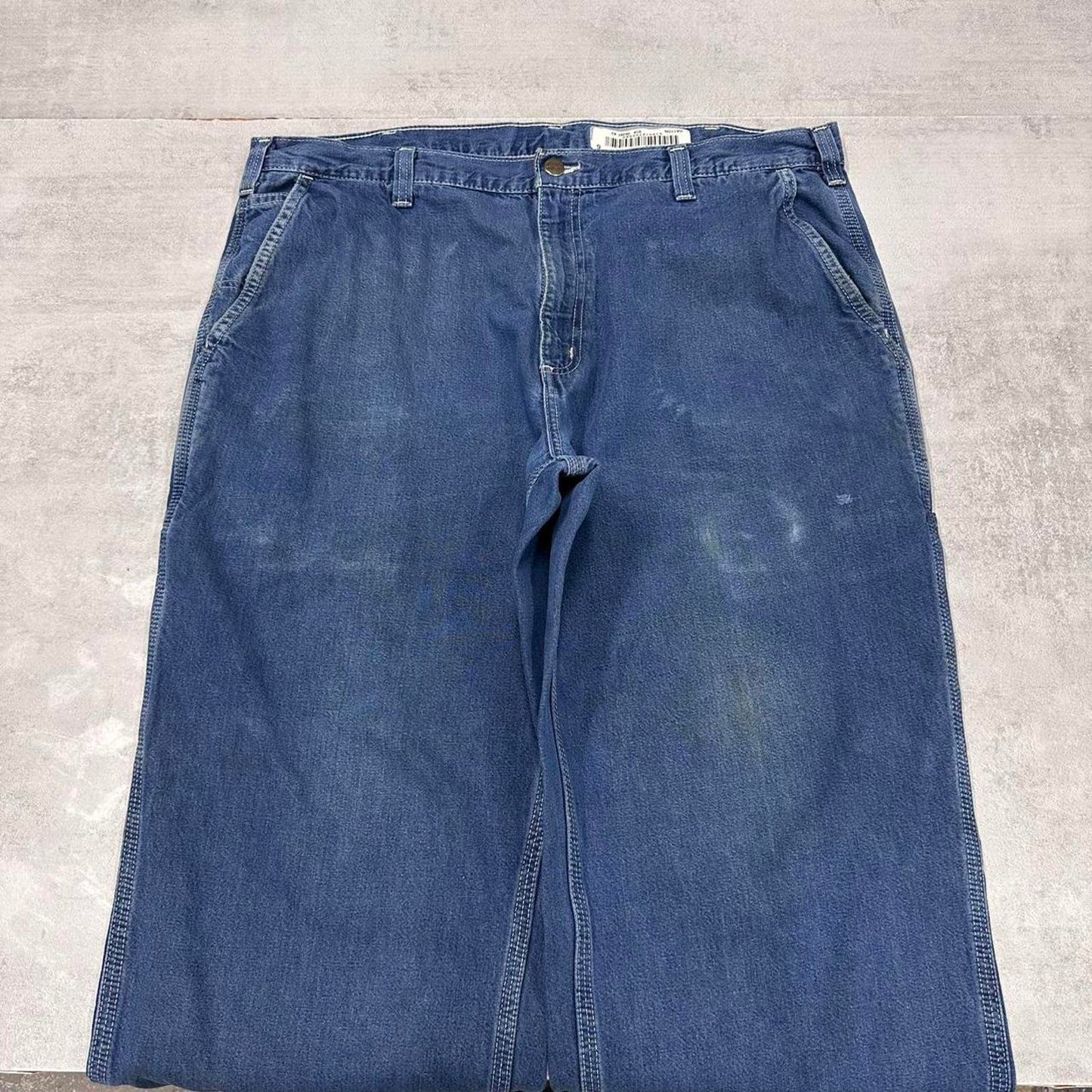 Vintage baggy Carhartt carpenter jeans W38L34 90s style wide leg denim