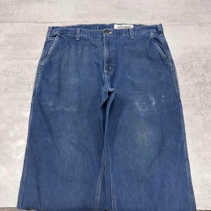 Vintage baggy Carhartt carpenter jeans W38L34 90s style wide leg denim