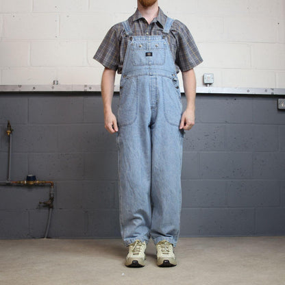 Harley Davidson dungarees denim overalls blue Vintage workwear bib & brace utility