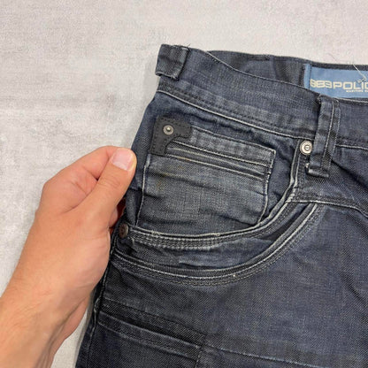 Blue Police cargo jorts W36
