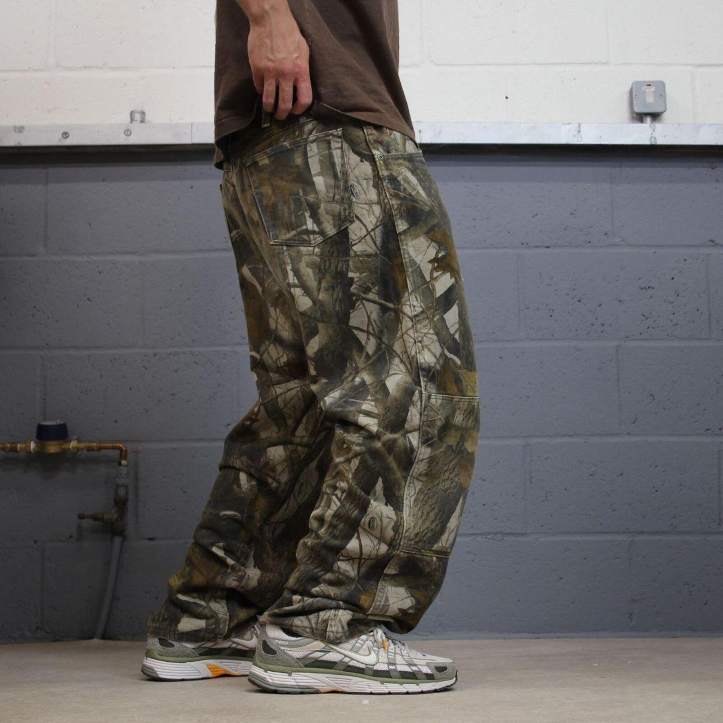 Wrangler camo jeans Realtree khaki Loose leg double knee denim tree camouflage hunting pants