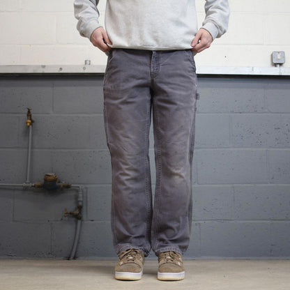 Grey Carhartt carpenter jeans size 10 W32L30 women's y2k 90s style cargos